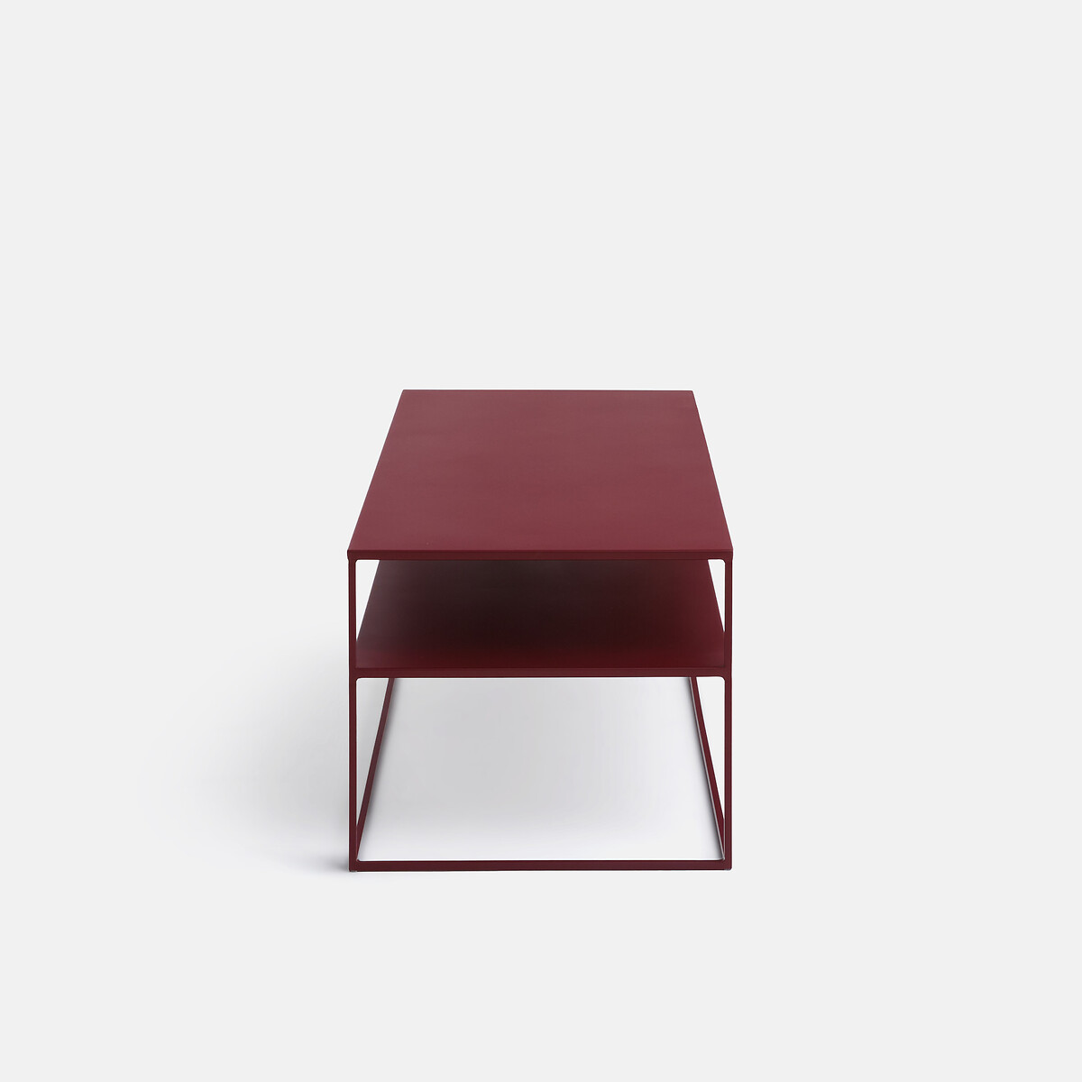 Table basse double plateau en métal acier, MIVA bordeaux, LA REDOUTE INTERIEURS