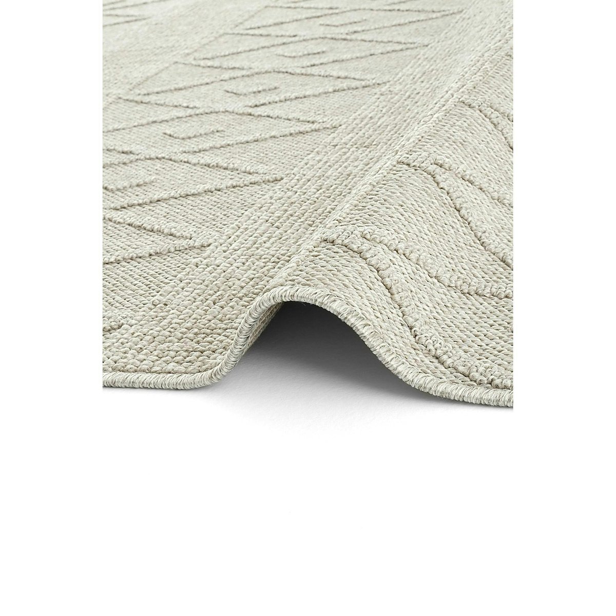 Tapis gris motifs losanges – franges, 120x180 cm ISTANBUL gris, PIER IMPORT