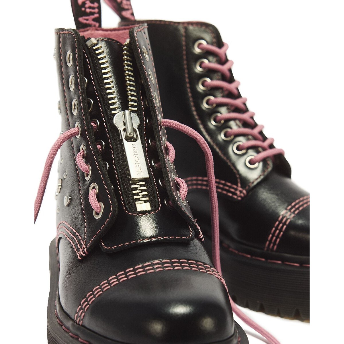 Stivali Sinclair HS in pelle Milled Gloss nero , DR. MARTENS