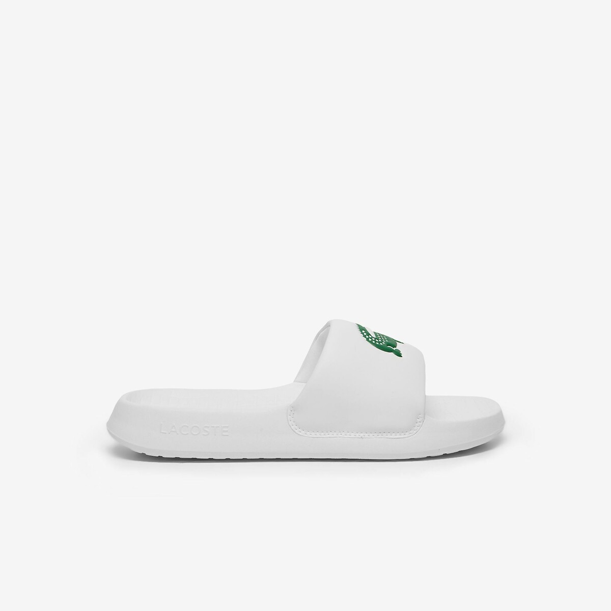Claquettes Serve Slide Croco 1.0 blanc, LACOSTE