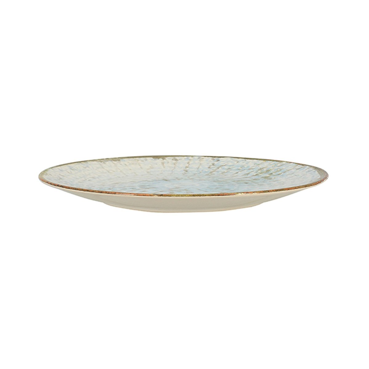 Lot de 6 assiettes plates 26cm en faïence, MINERAL bleu-gris, NOVASTYL