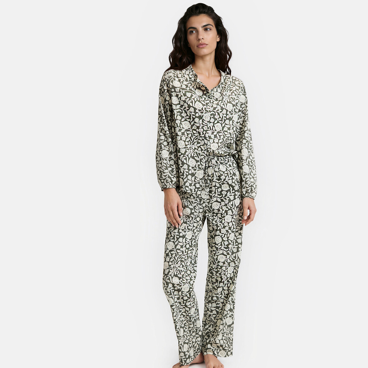 Pyjama en popeline, imprimé indienne imprimé, LA REDOUTE COLLECTIONS