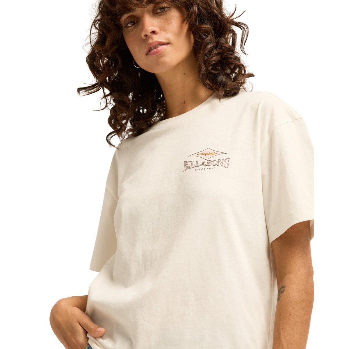 T shirt manches courtes HERITAGE BACKER blanc salt crystal, BILLABONG