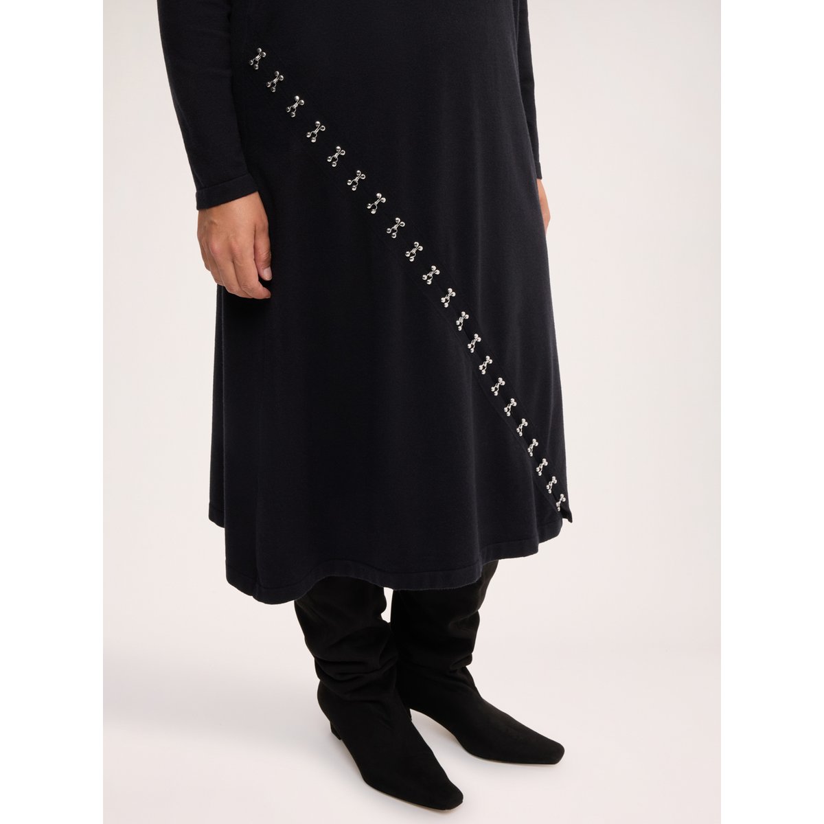 Robe avec applications noir, FIORELLA RUBINO