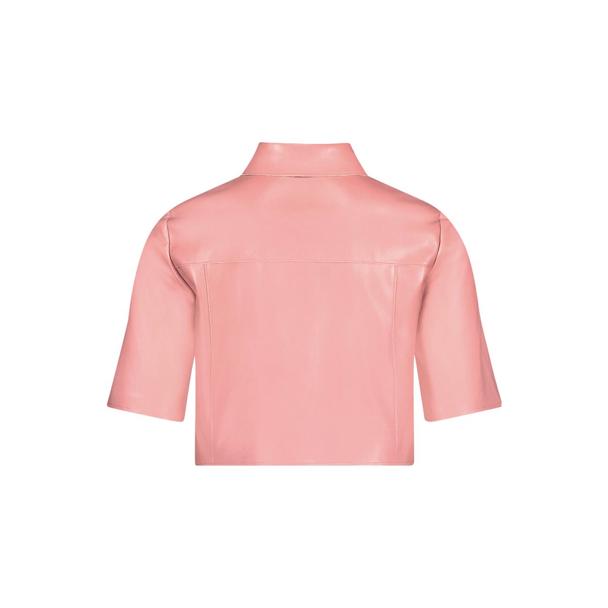Veste en simili cuir manches courtes ash rose, VERA MONT