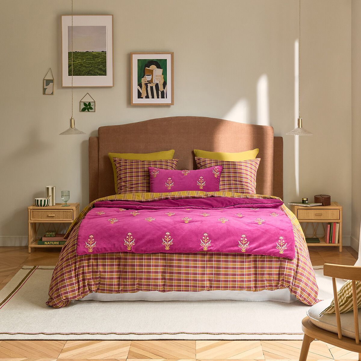 Oswald Duvet Cover in Washed Cotton burgundy, LA REDOUTE INTERIEURS
