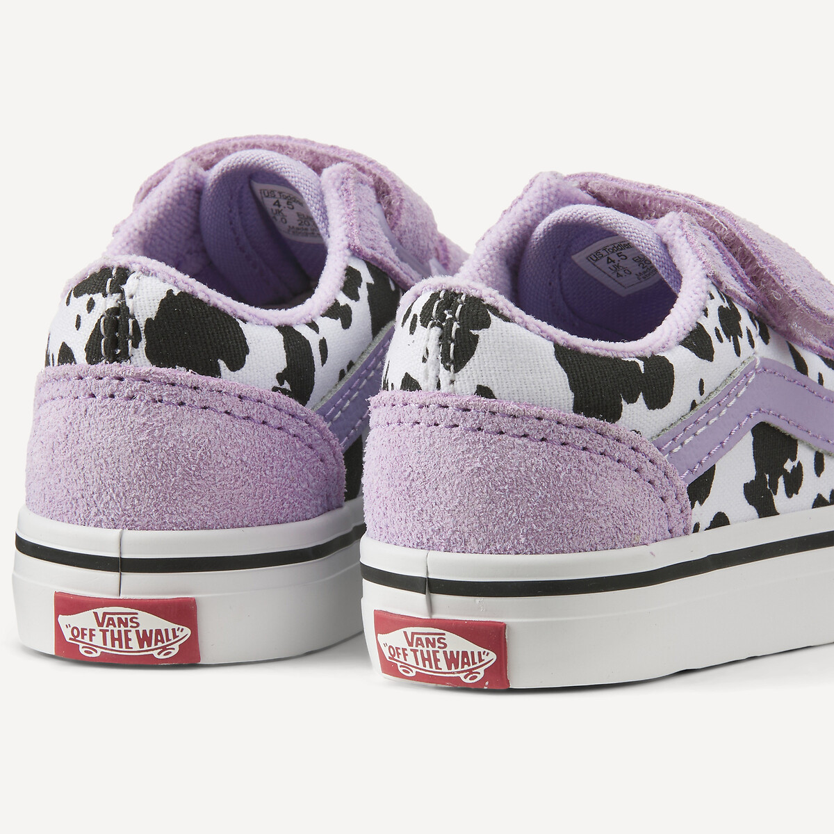 TD Old Skool V low top touch 'n' close trainers black/purple/white, VANS