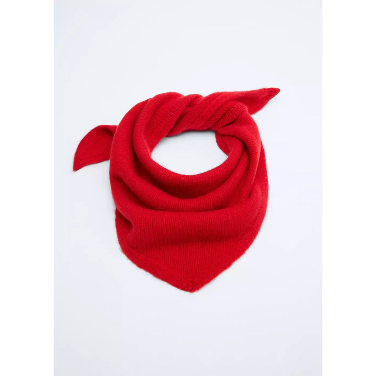 Foulard mélange laine cachemire rouge, MANGO