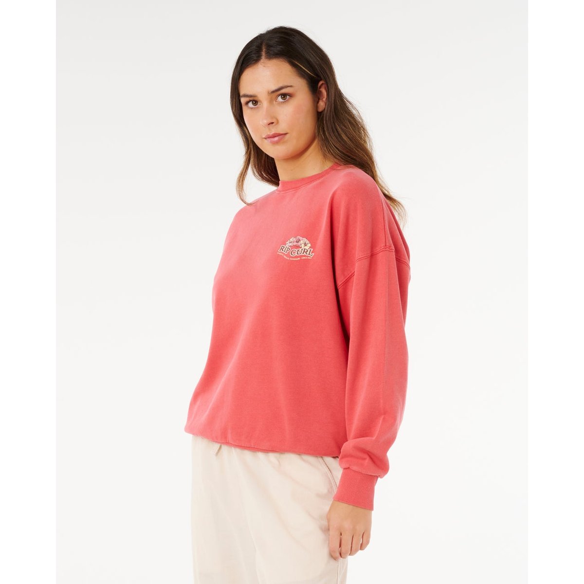 Sweat col rond Bells Heritage rouge profond, RIP CURL