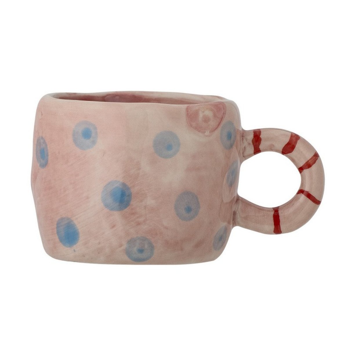 Petite tasse grès peint NINI rose poudré, BLOOMINGVILLE