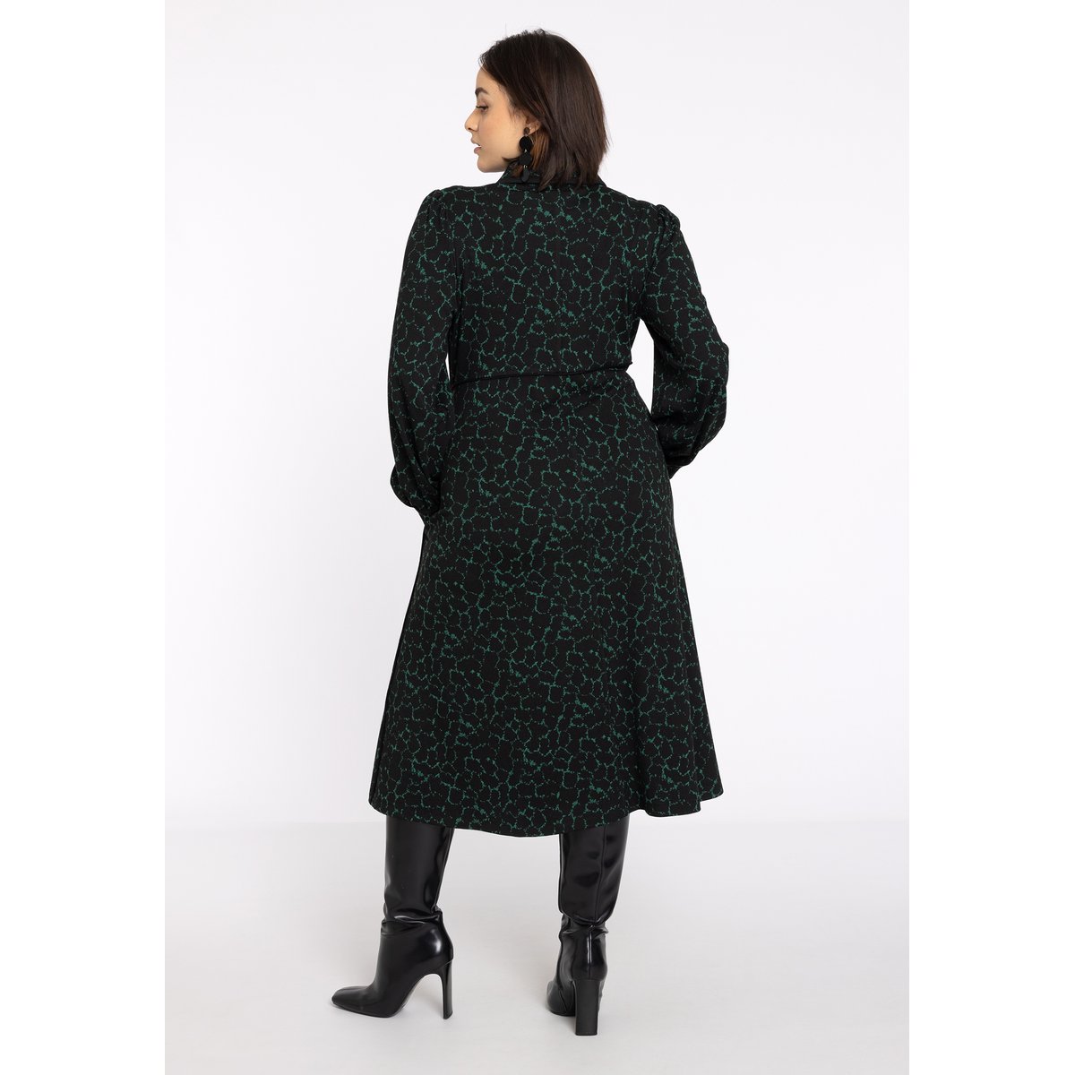 Robe imprimée vert, YOEK