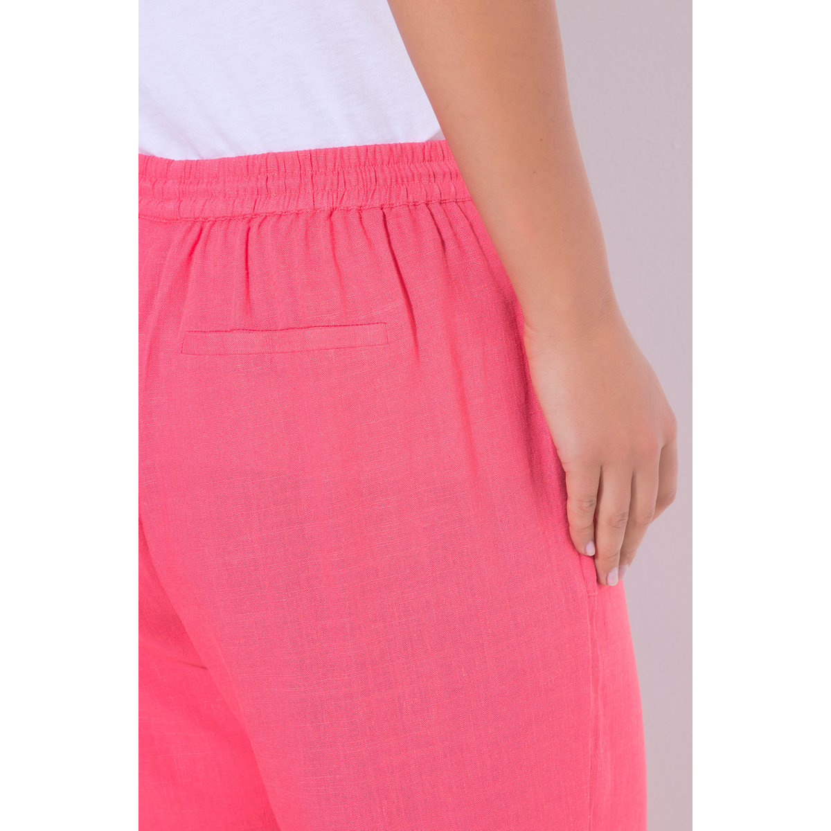 Pantalon Rose en lin mélangé fuchsia clair, ULLA POPKEN