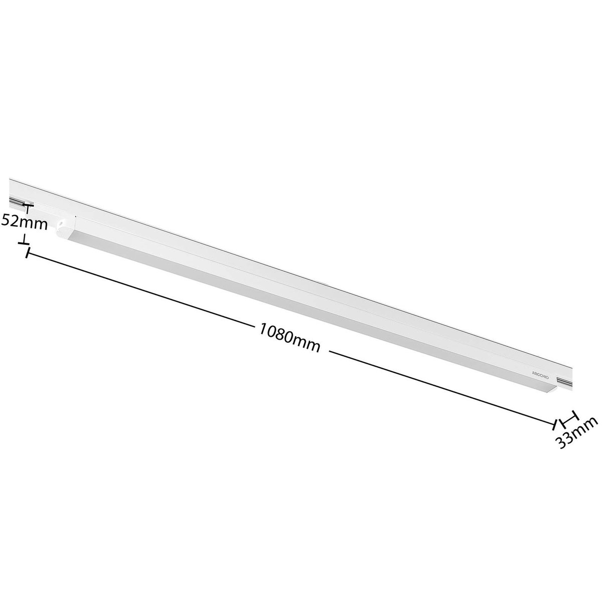 Projecteur pour rail électrique en aluminiumLED blanc (ral 9010), ARCCHIO