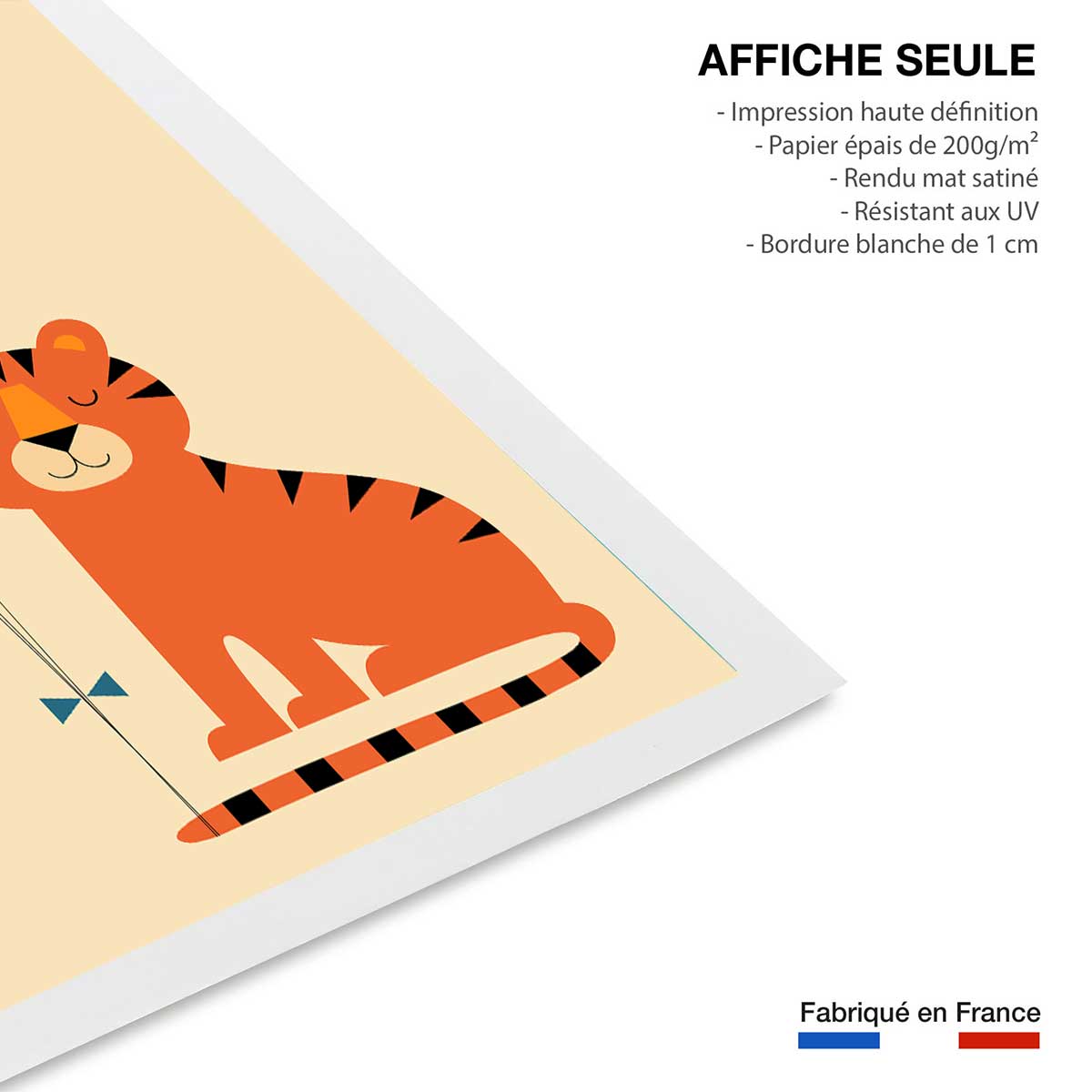 Affiche circus tiger affiche seule, HEXOA