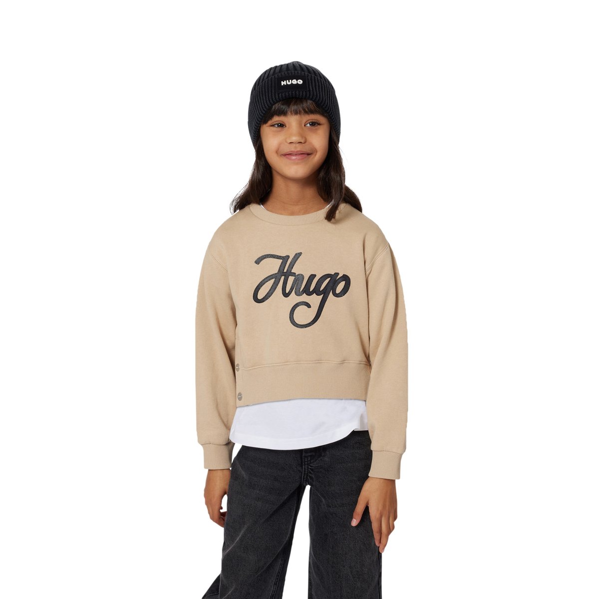 Sweat à col rond sand, HUGO KIDSWEAR
