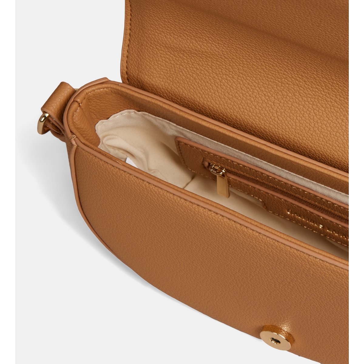 Sac à main demi lune solea effet grainé recyclé ou effet paille camel, GALERIES LAFAYETTE