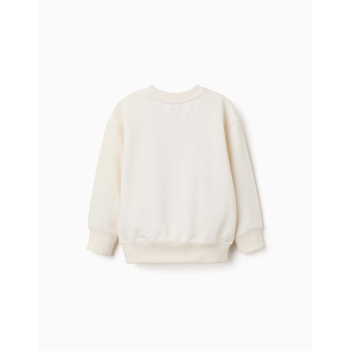 Sweat en coton avec imprimé abstrait blanc, ZIPPY