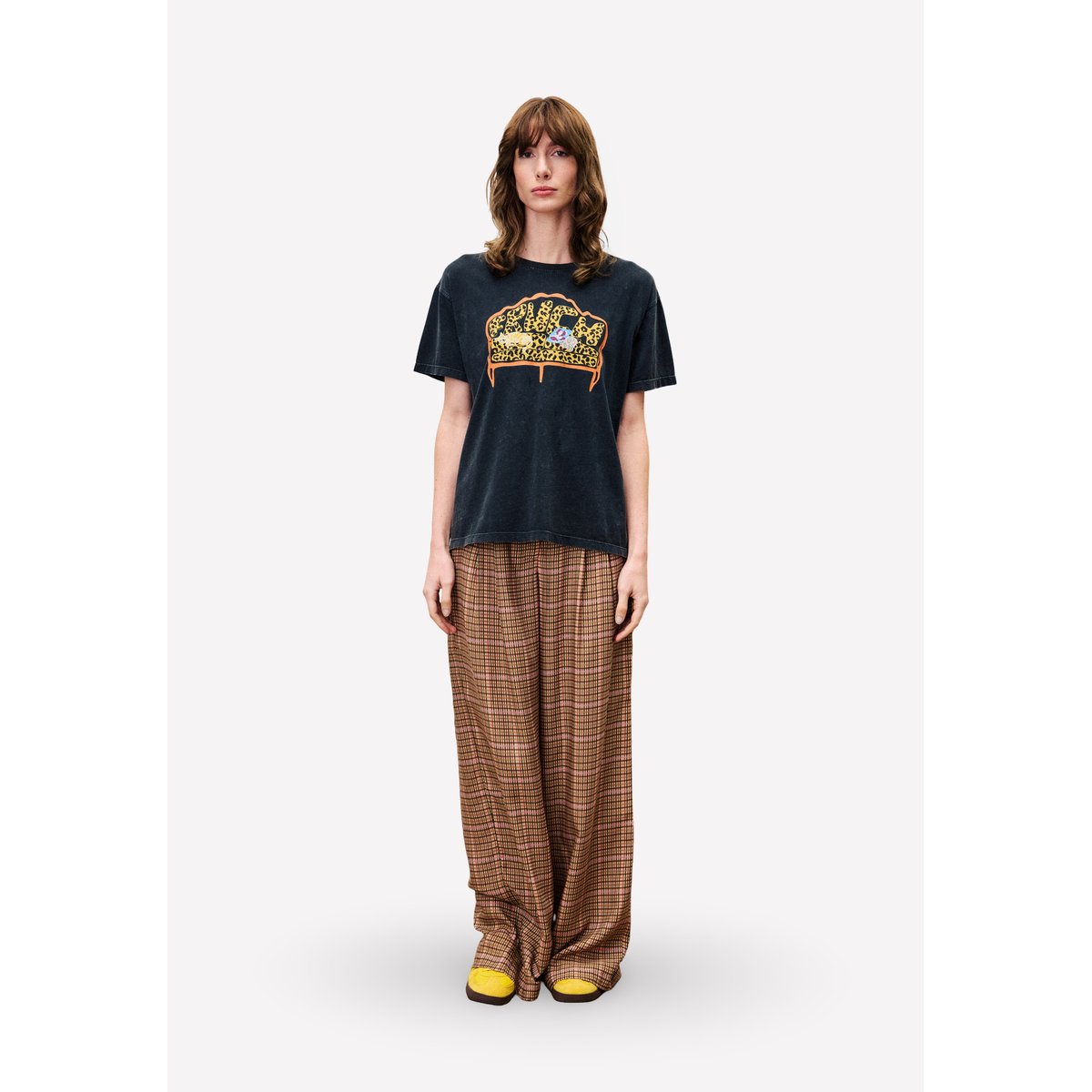 Pantalon CANELLE marron ocre, FRNCH