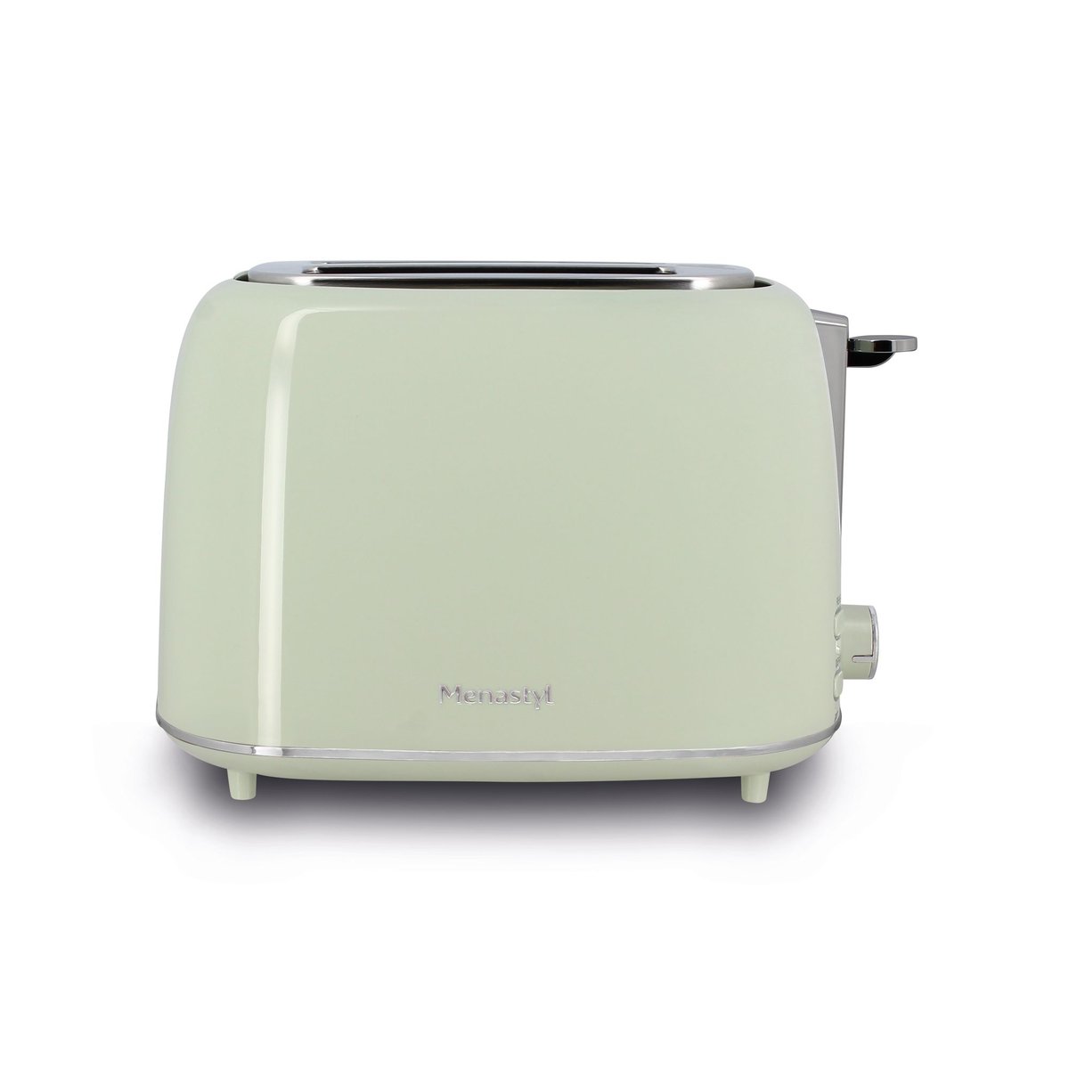 Grille pain 2 tranches en acier inoxydable, RETRO céladon, MENASTYL