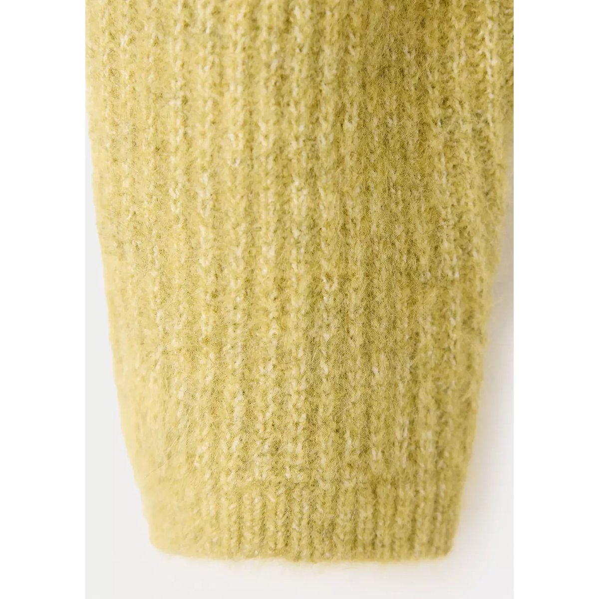 Cardigan côtelé à col rond citron vert, MANGO BABY