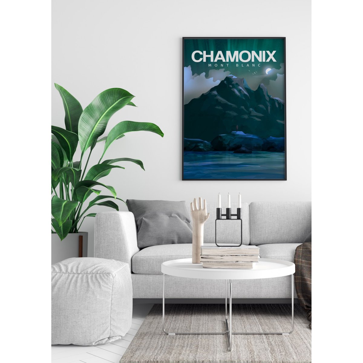 Affiche ville Chamonix-Mont-Blanc nuit blanc, L'AFFICHERIE