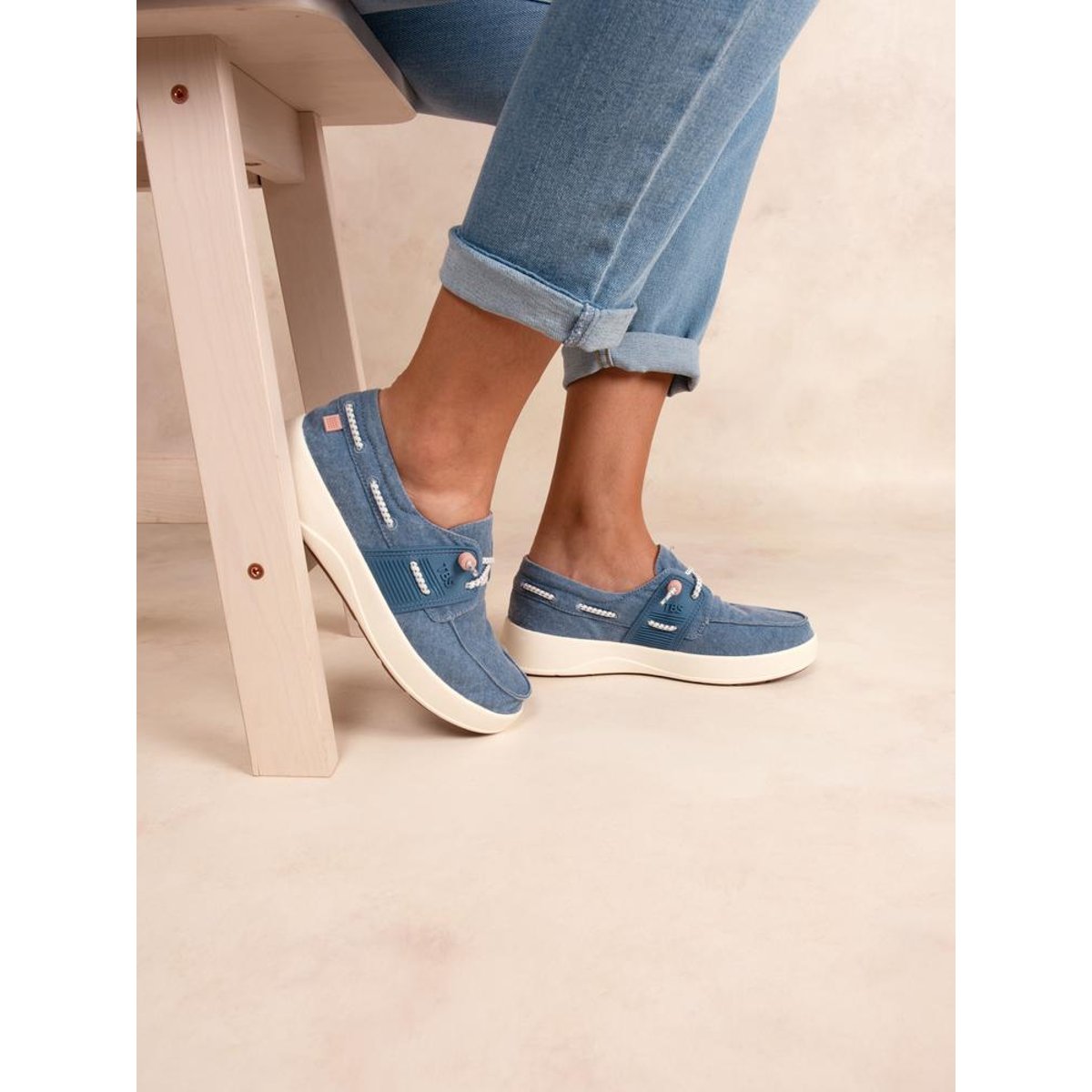 Chaussures bateau GEOFLOT blue denim, TBS