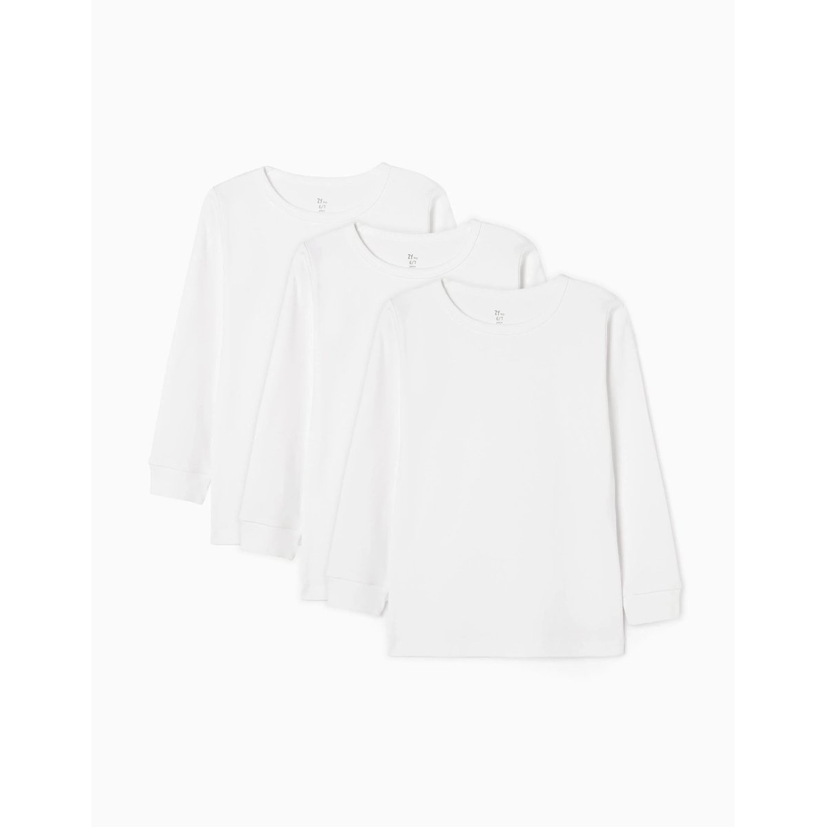 Lot de 3 maillots de corps en coton blanc, ZIPPY
