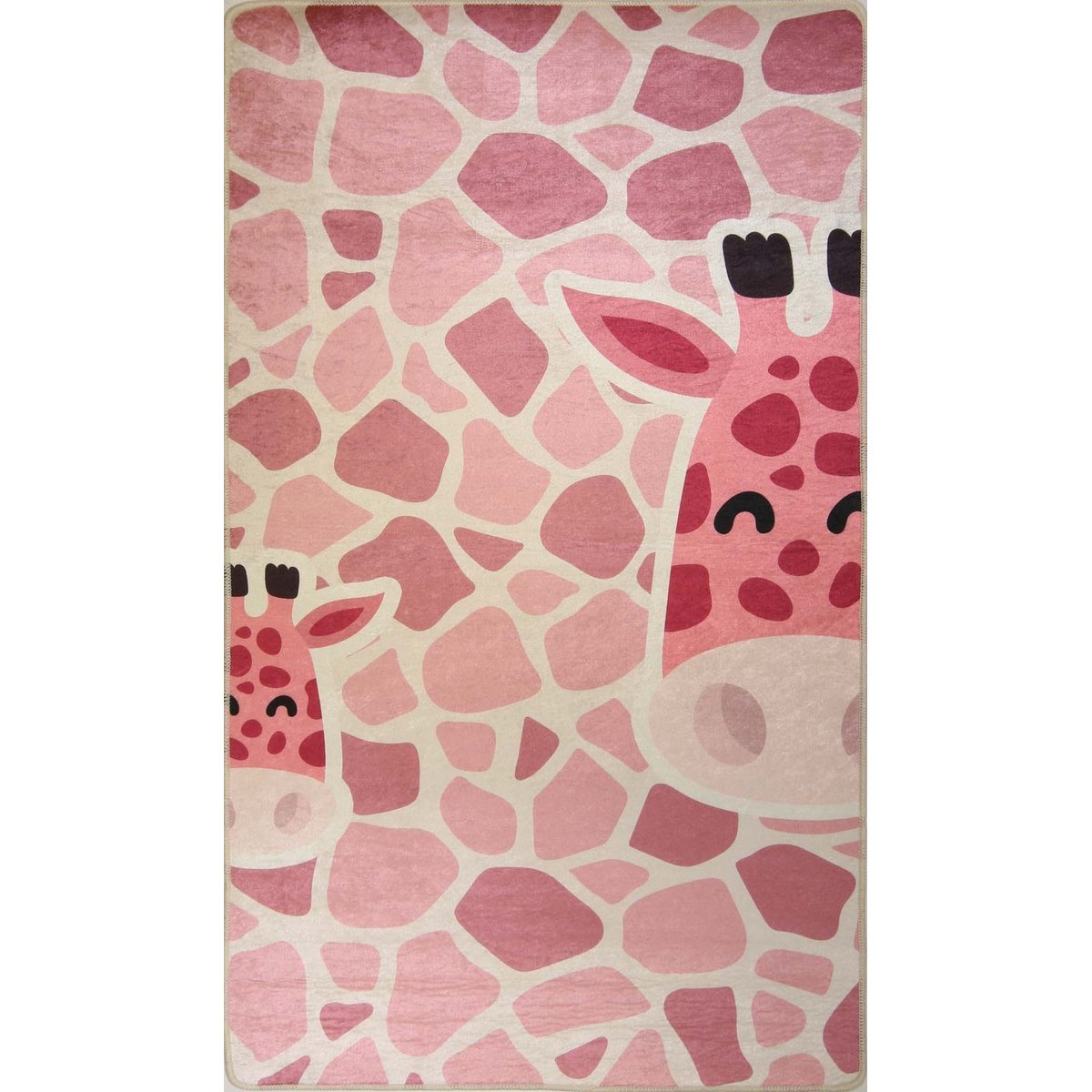 Tapis chambre enfant Girafe Ros rose, EDEN