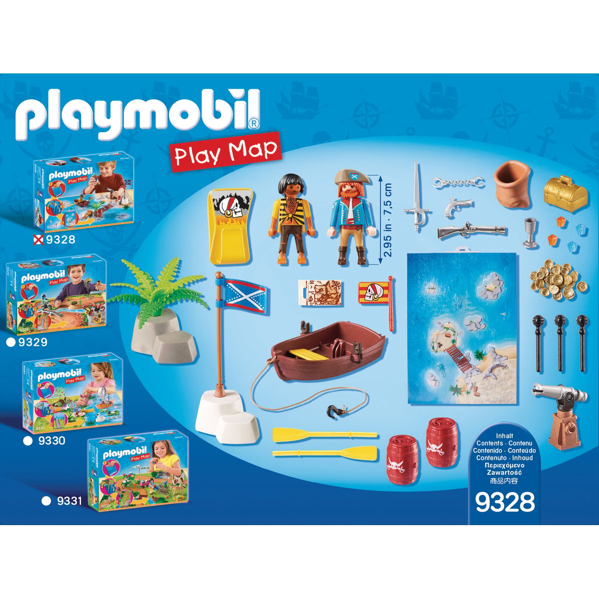 Playmobil 9328 pirates avec support de jeu couleur unique, PLAYMOBIL