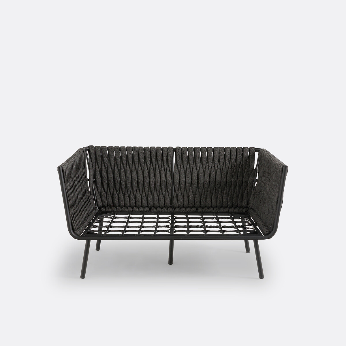Canapé de jardin 2 places aluminium, Masai gris anthracite, LA REDOUTE INTERIEURS