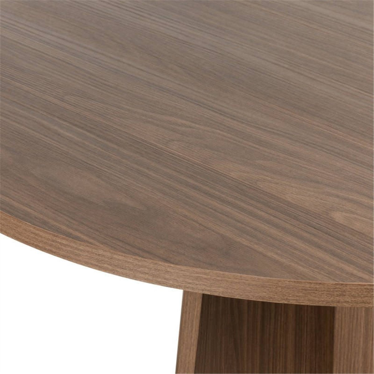 Table à manger ronde en bois pour 4 personnes noyer lincoln, RECOLLECTION