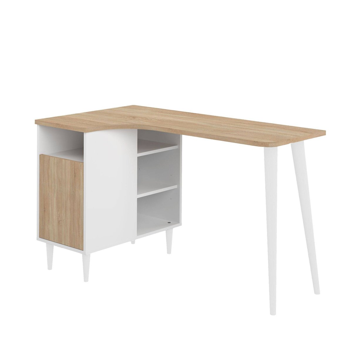 Bureau - NOOK chêne/blanc, CAMIF