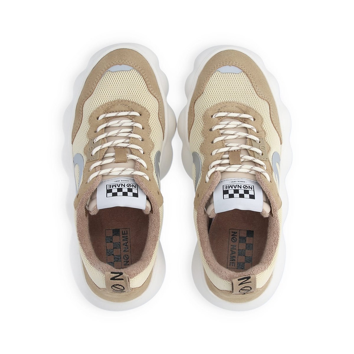 Baskets avec bulles d'air GONG JOGGER beige, NO NAME