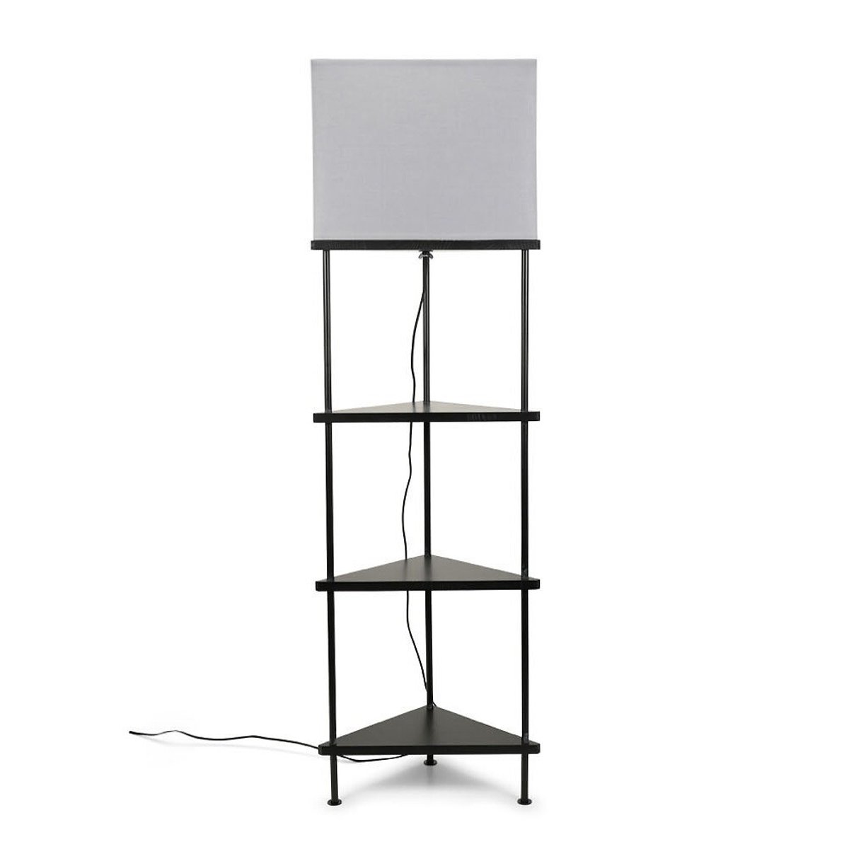 Tessa 3-Shelf Corner Floor Lamp black, SO'HOME