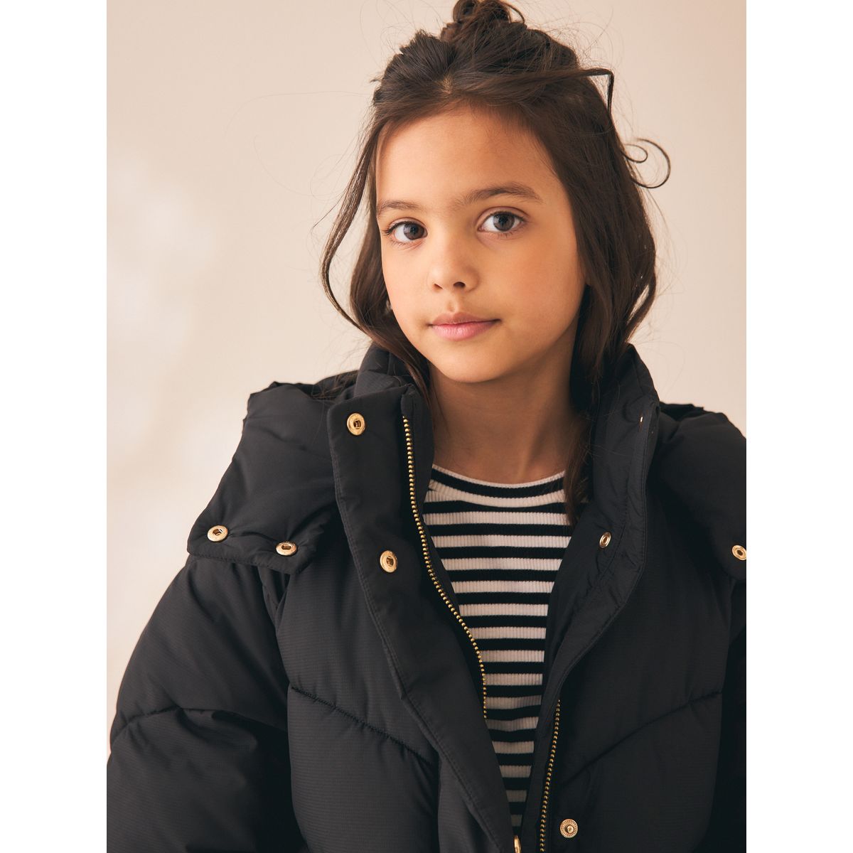 Manteau imperméable doublé de imitation fourrure noir, NEXT