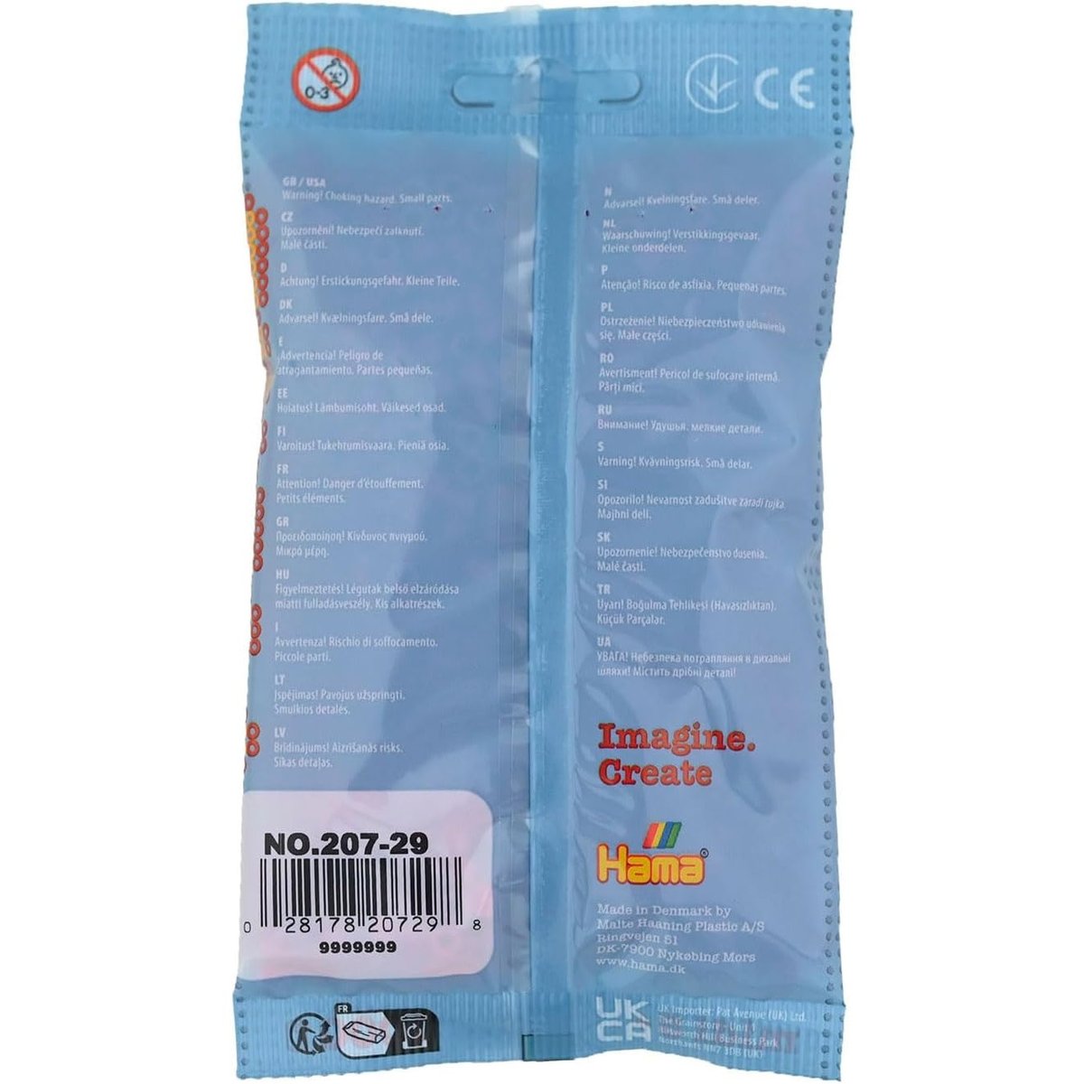 Sachet 1000 perles plastique Midi Rouge vin rouge, HAMA