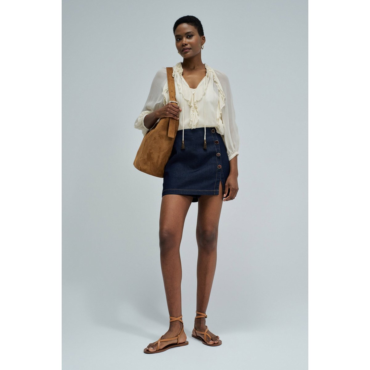 SKORT EN LIGHTDENIM bleu foncé, SALSA JEANS
