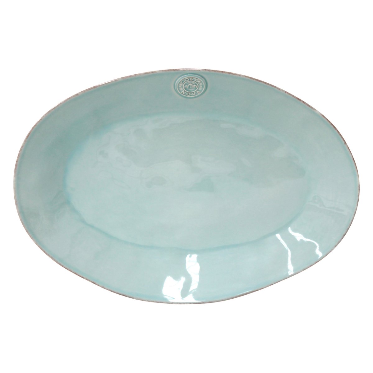 Plat ovale en grès, NOVA turquoise, COSTA NOVA