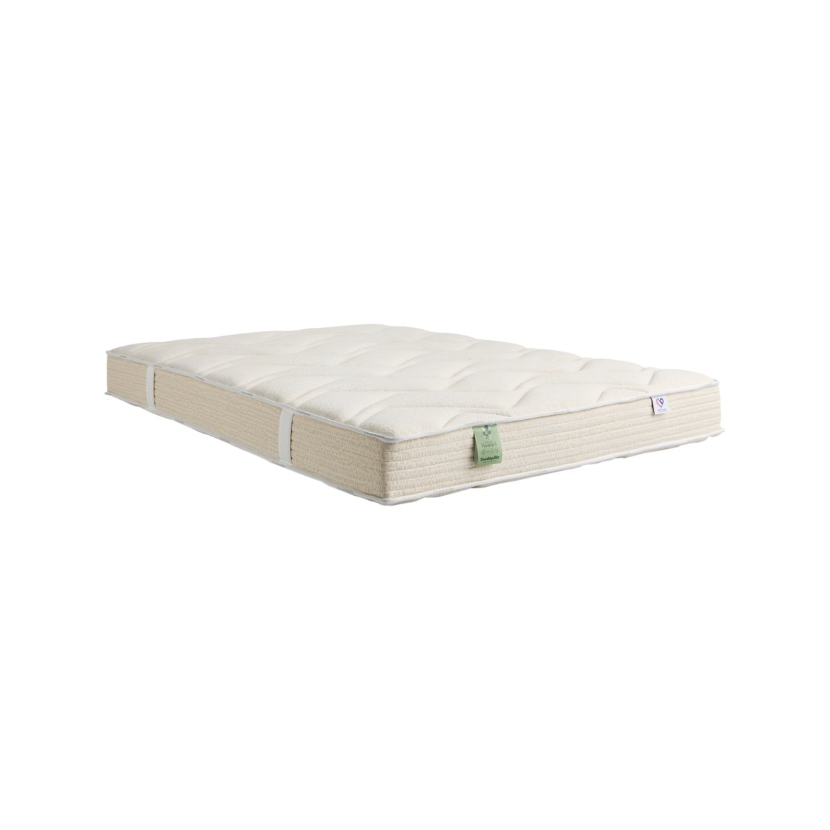 Matelas Roxane 100% latex ferme 7 zones H22 cm blanc, DUNLOPILLO