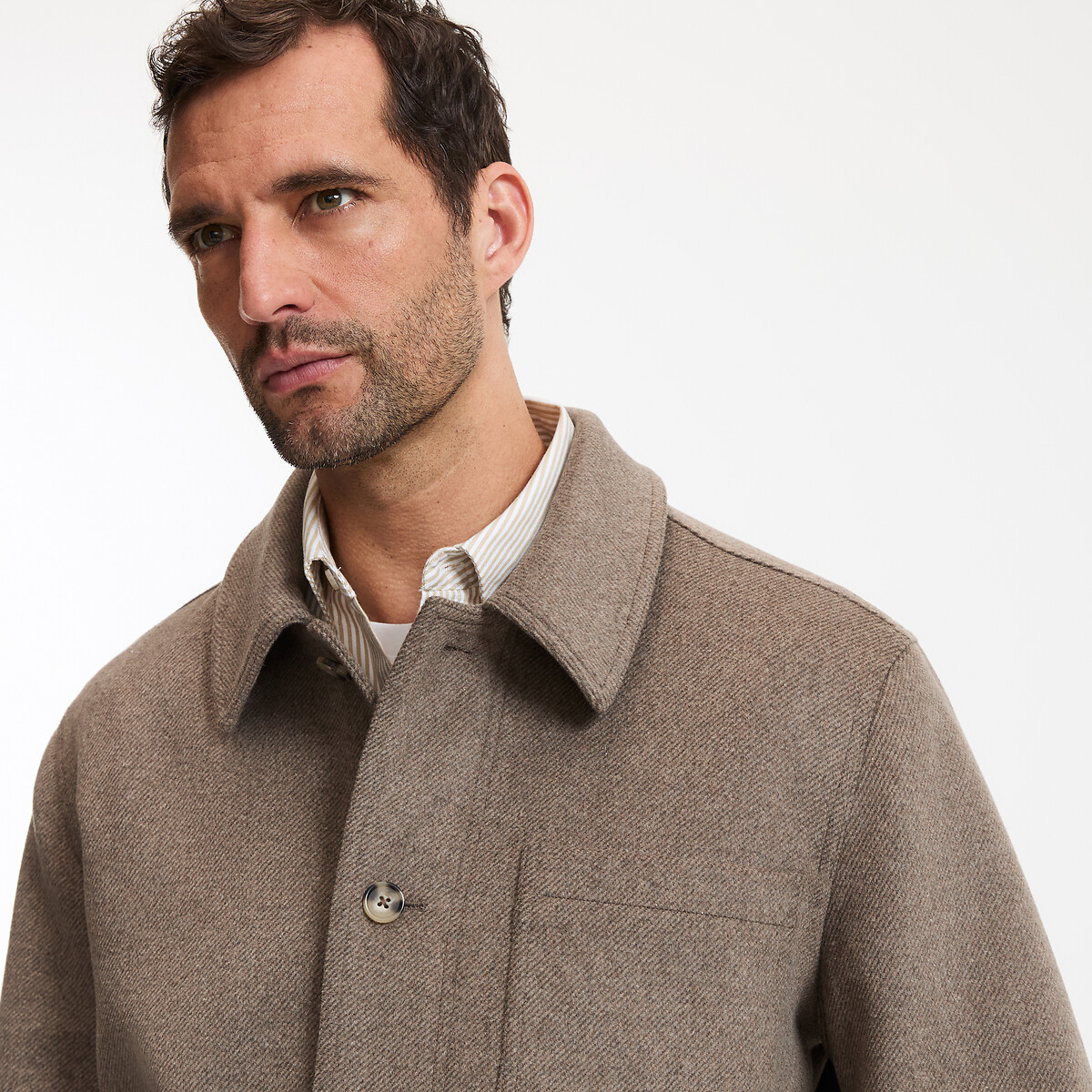 Signatures Hector Utility Jacket in Wool coffee, LA REDOUTE COLLECTIONS