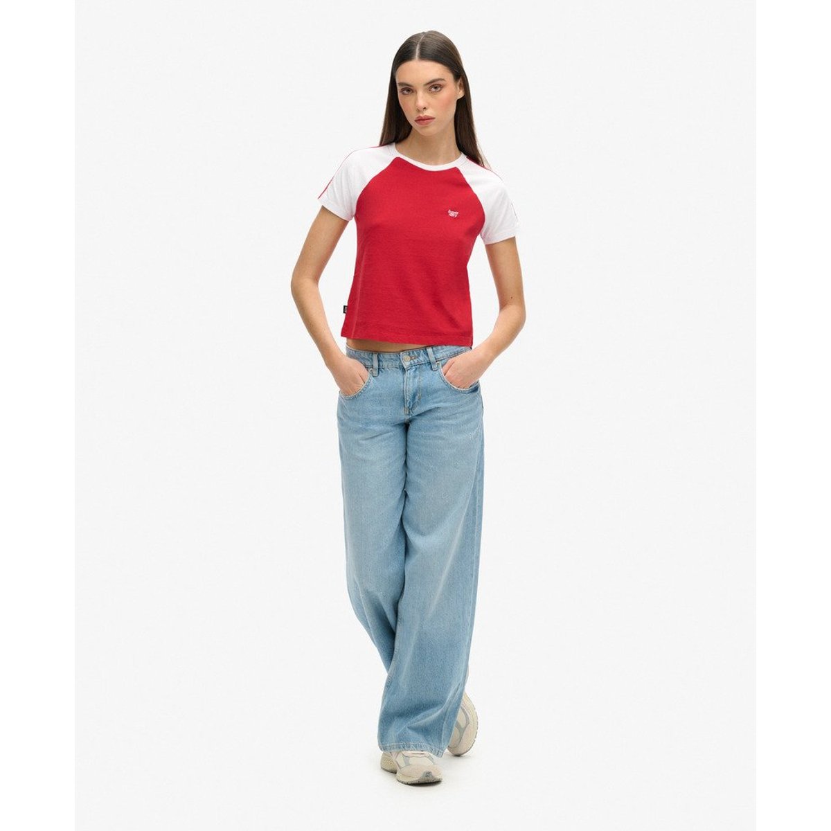 Jean Baggy Cult taille mi-haute bleu clair délavé vintage, SUPERDRY