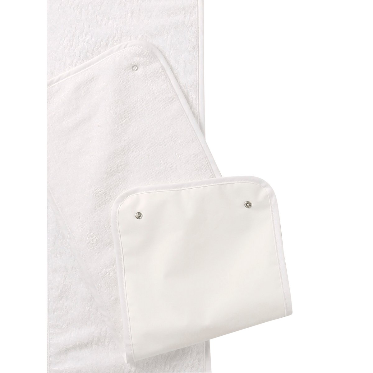 Lot de 2 serviettes de rechange pour tapis à langer nomade écru, VERTBAUDET