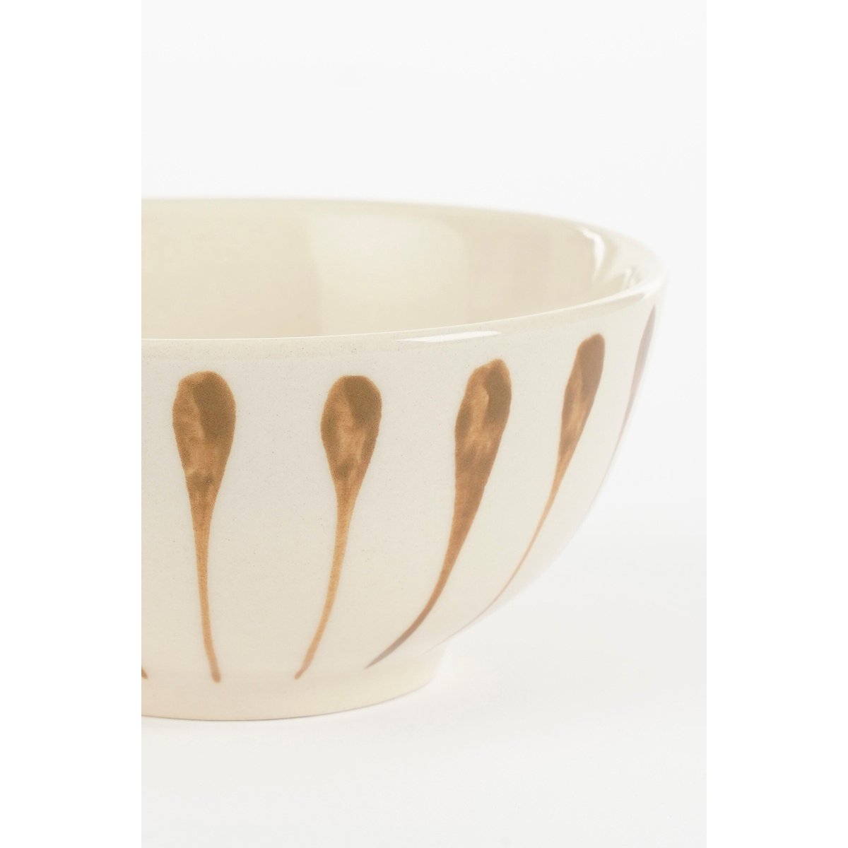 Lot de 8 bols rayés ELSIE marron, MICA DECORATIONS