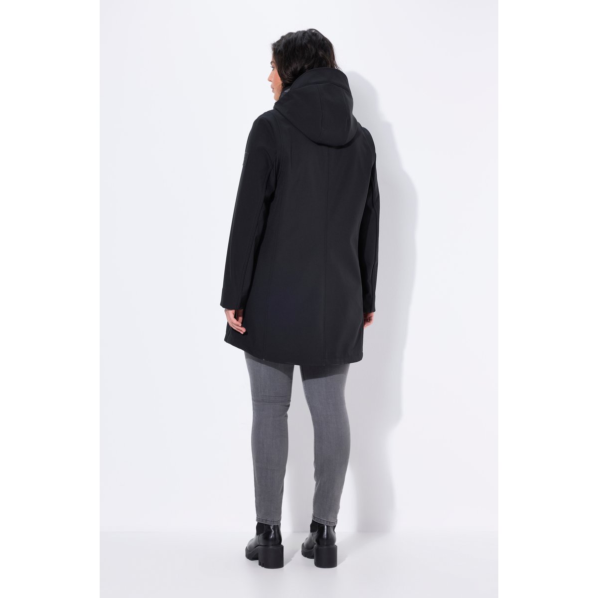Veste Softshell HYPRAR à capuche, déperlante noir, ULLA POPKEN