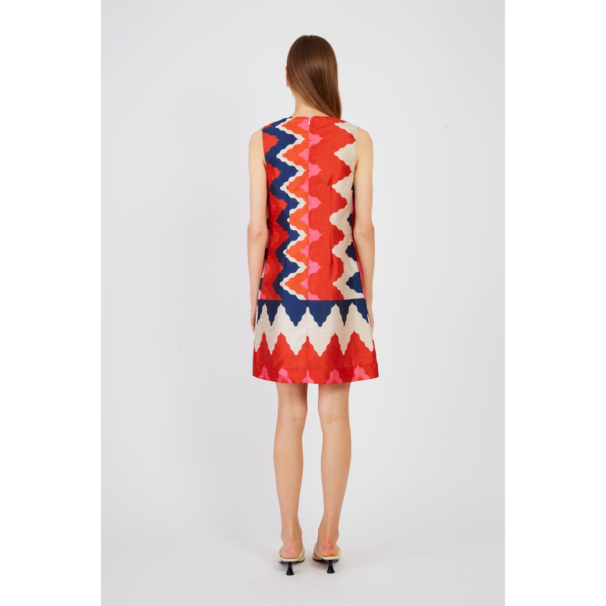 Robe courte imprimée PRATO rouge, DERHY