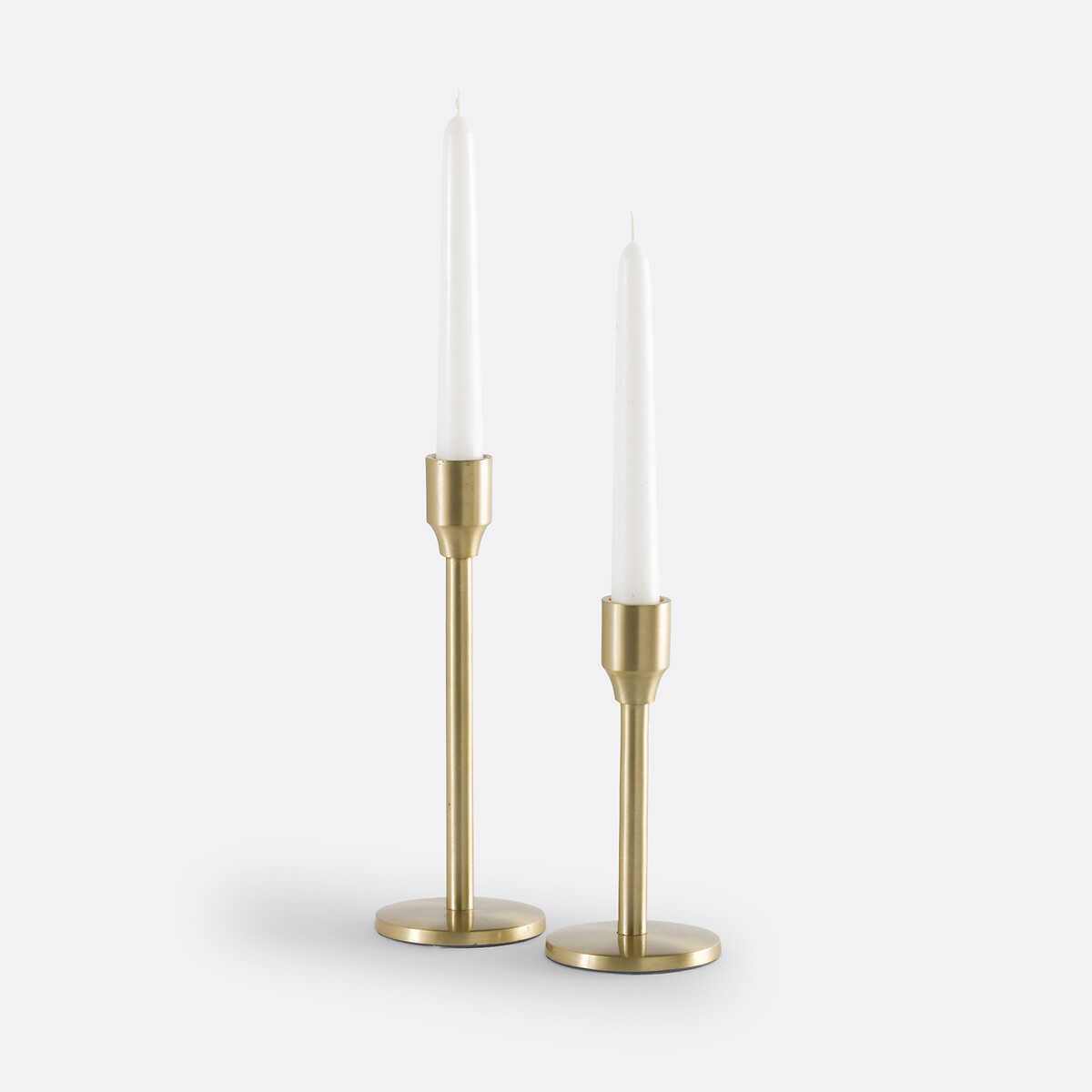 Set van 2 kandelaars in messing, Oror messing, LA REDOUTE INTERIEURS