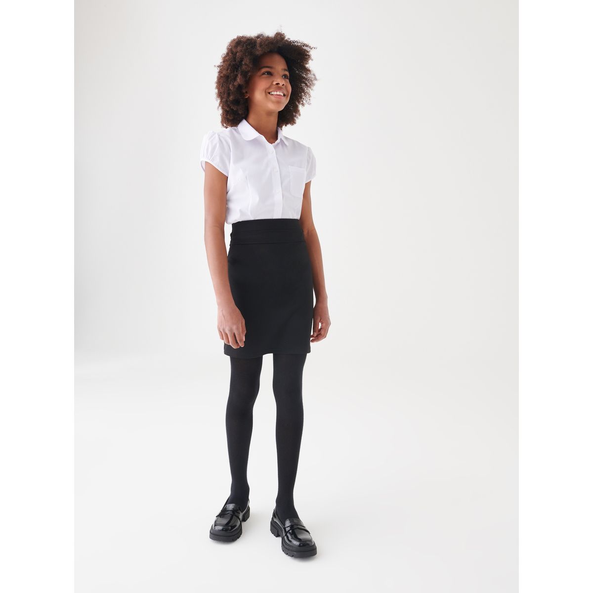 Jupe crayon à enfiler en jersey stretch noir, NEXT