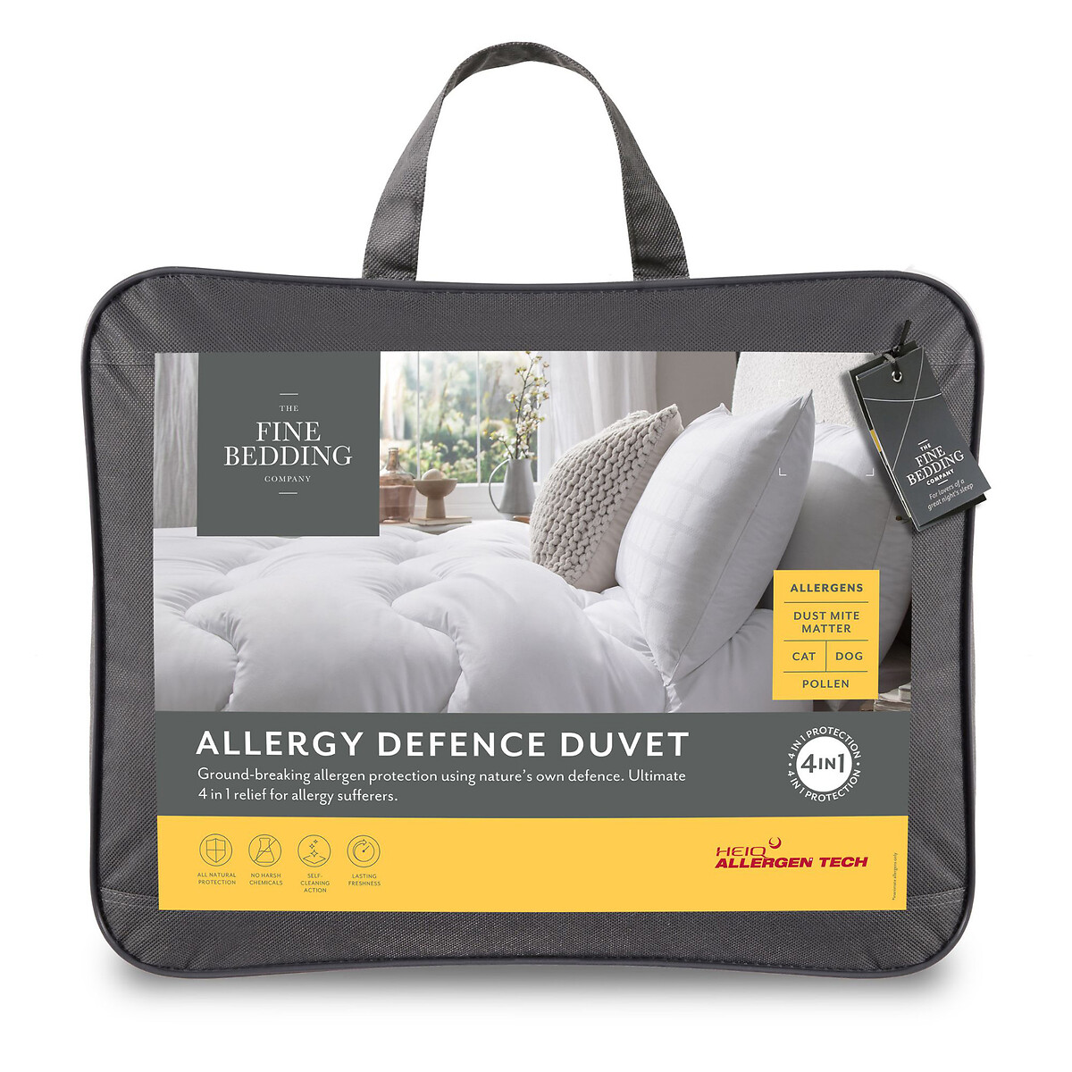 Allergy Defence 4.5 Tog Hypoallergenic Duvet white, THE FINE BEDDING COMPANY