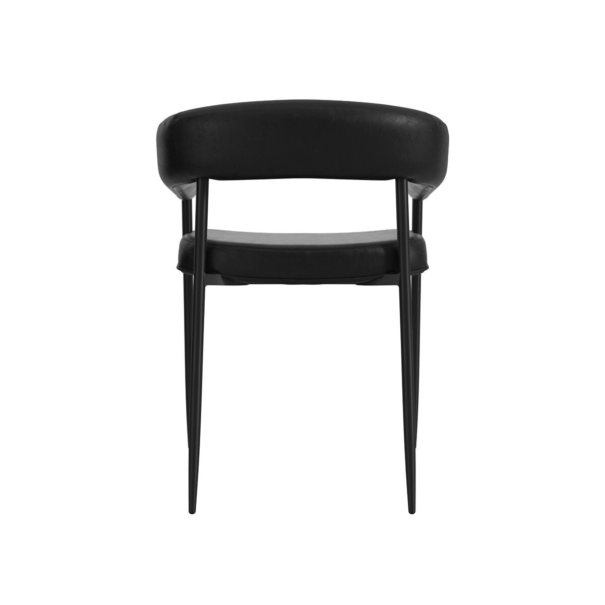 Simona Faux Leather Dining Chairs (Set of 2) black, SO'HOME
