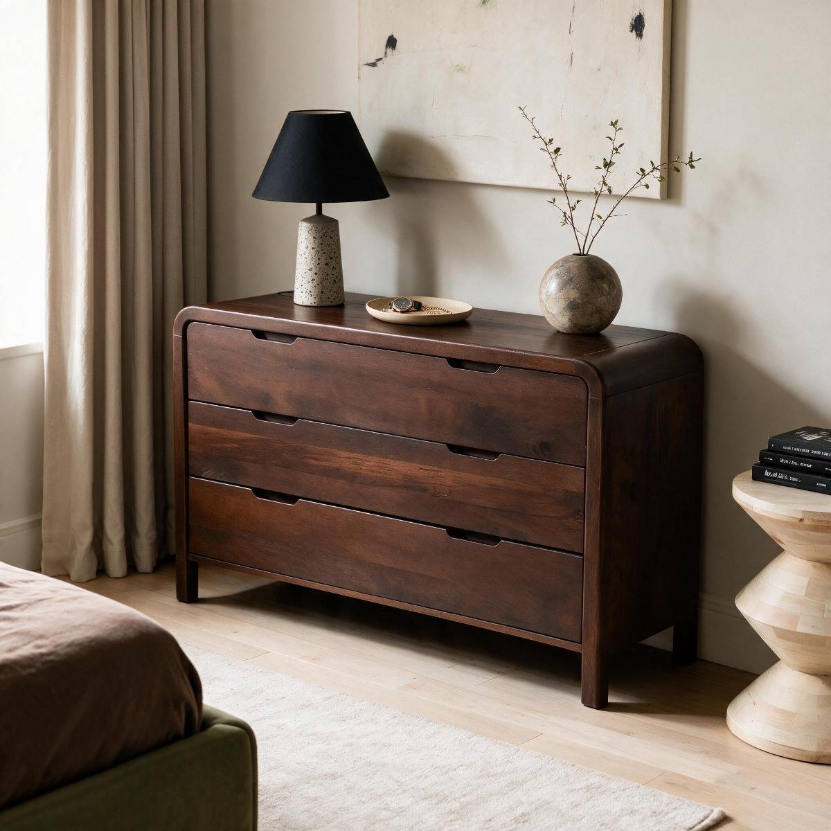 Commode en bois de manguier NORIEL bois foncé, MADE IN MEUBLES 